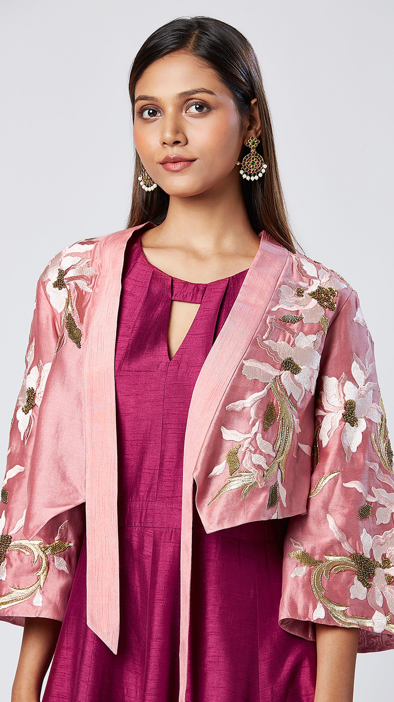 Sylvie - Border Shawl Short Jacket