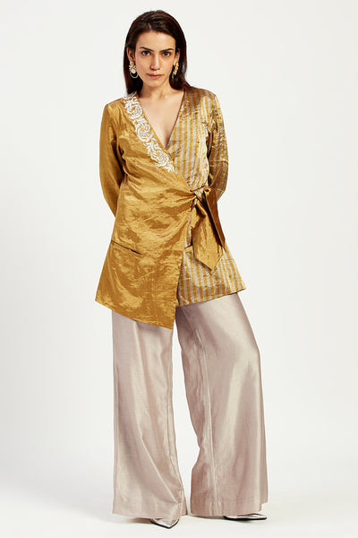 Cusco - Golden Bow Blazer + Wide Leg Pants