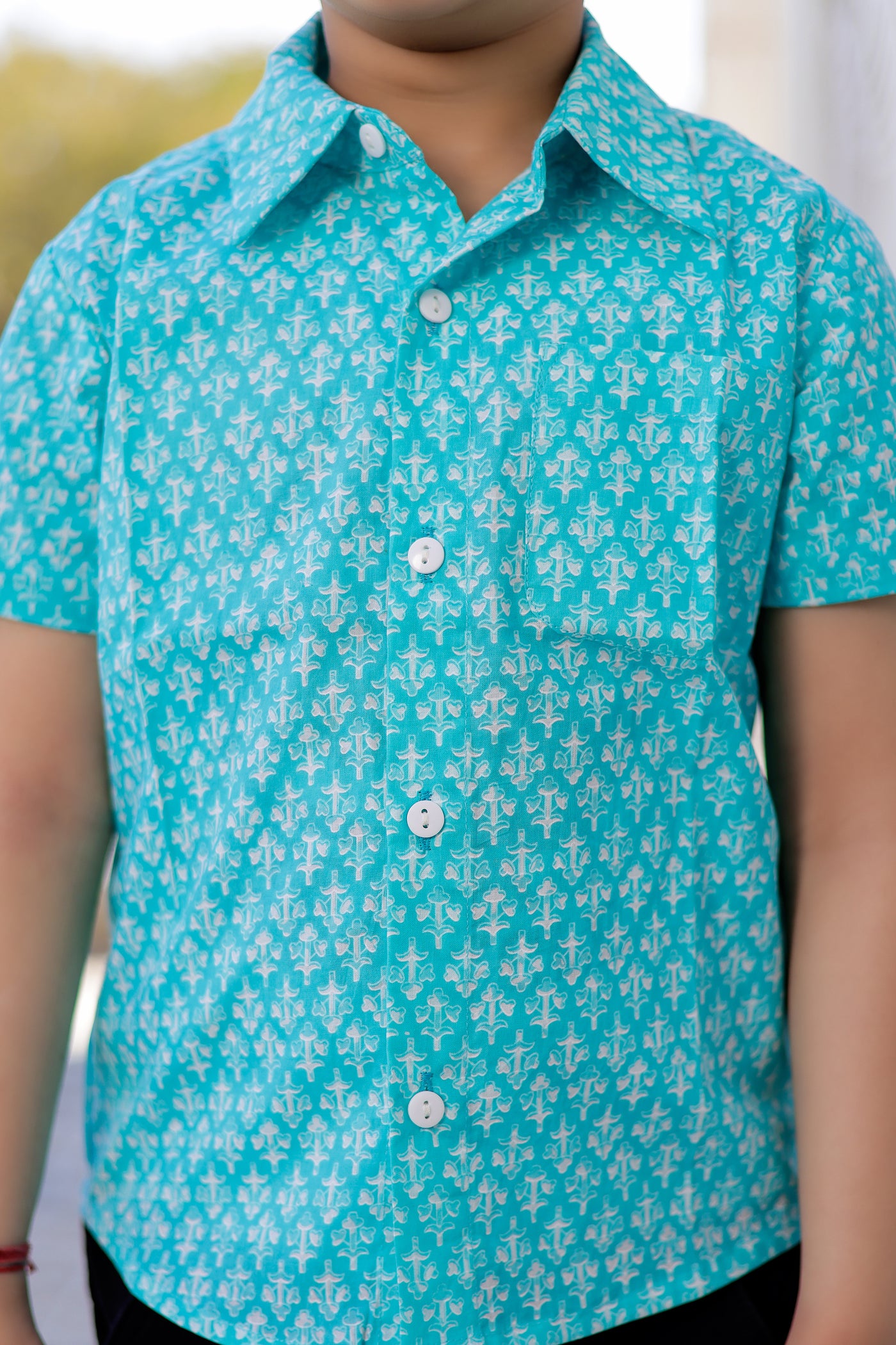 Cloud Drift Shirt – Sky Blue Print