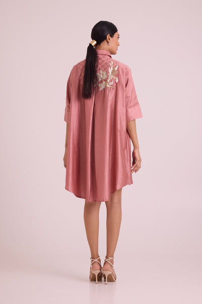 Old Rose Mimi - Framed Shirt Dress