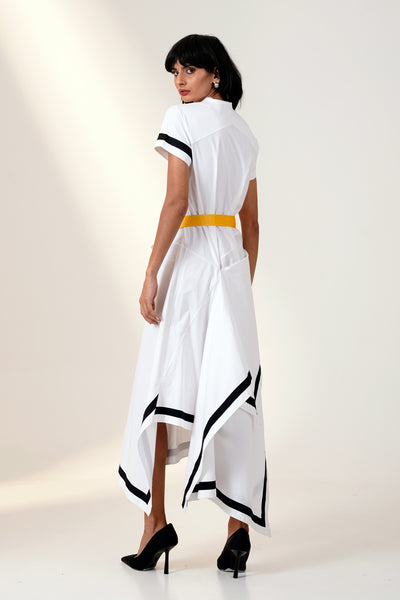 BLANCA - DRAPE SHIRT DRESS