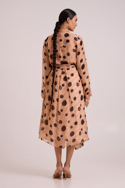 Neo - Almond Burst Flap Trench & Slip Dress