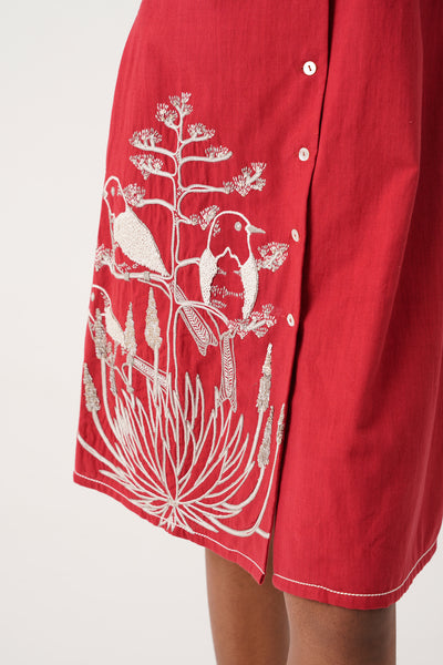 Madder Taiwo - Embroidered Shirt Dress