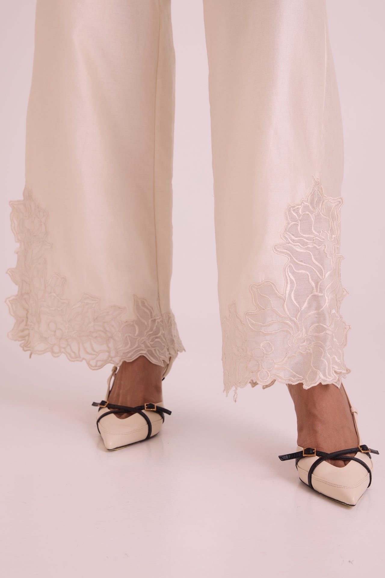 Farah - Tendril Wrap Blazer & Cutwork Pants
