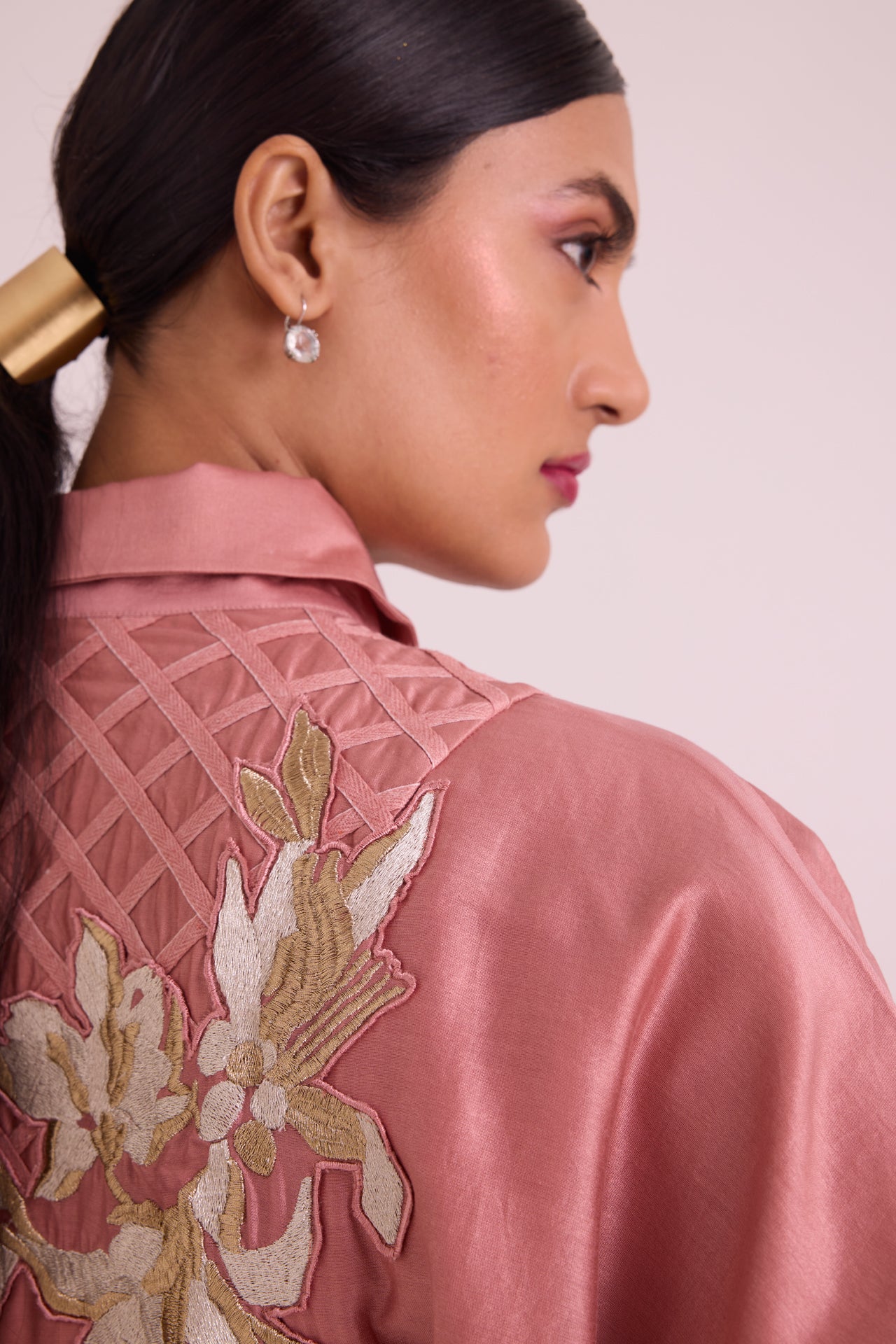 Old Rose Mimi - Framed Shirt Dress