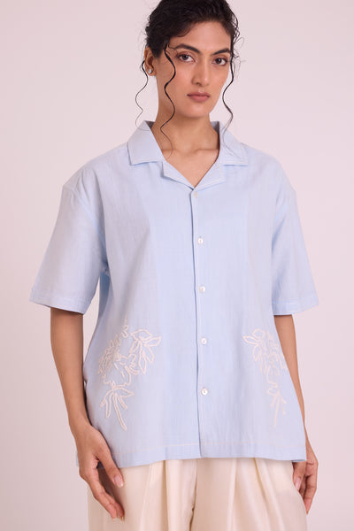 Shirt Azul - Ice Calm Stitch Sharp
