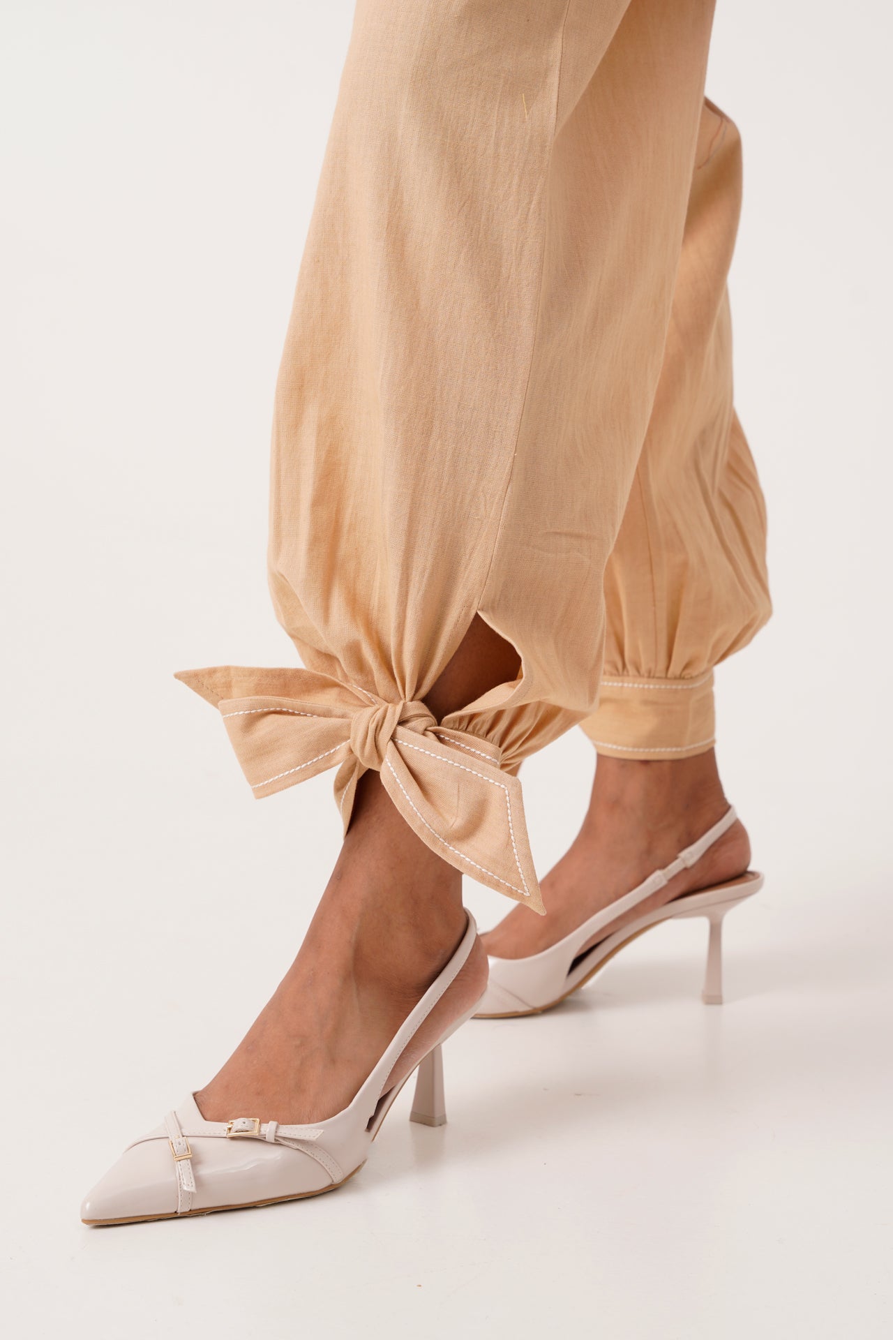 Ariel + Eva - Madder Pleated Top + Latte Bow Pant