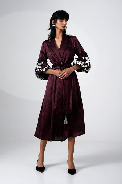 OKINA - BLAZER WRAP DRESS