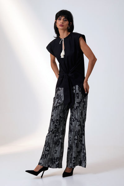 MARTINA I - BOW CLUTCH TOP WITH PRINTED BELL BOTTOMS