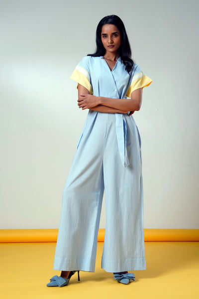 Sample Sale Kaito – Blue Whisper Jumpsuit