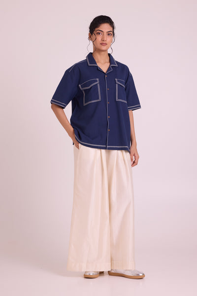 Shirt Manil - Indigo, Hold the Drama