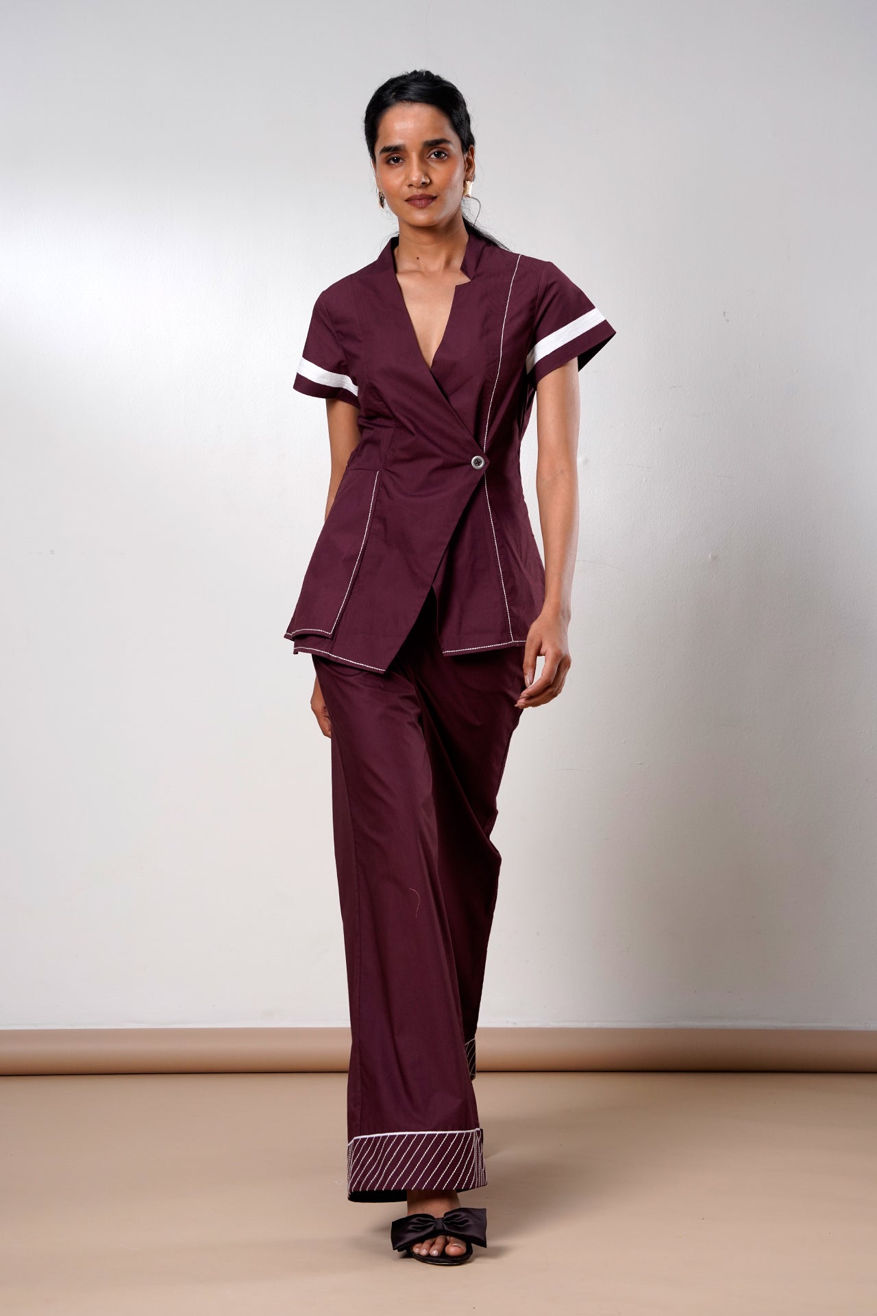 Brandy – Fold and Flow Wrap Top with Pants