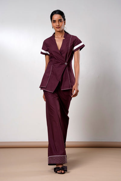 Brandy – Fold and Flow Wrap Top with Pants