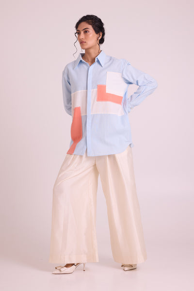 Shirt Aaron - Blue Mood Orange Crush