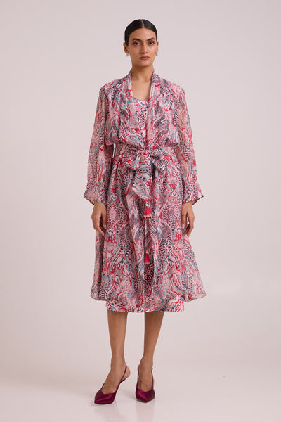 Joanne - Tropical Buzz Trench Jacket Set