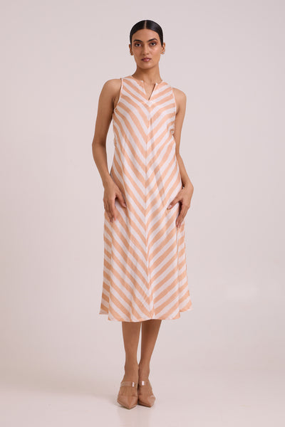 Neo - Almond Burst Flap Trench & Slip Dress