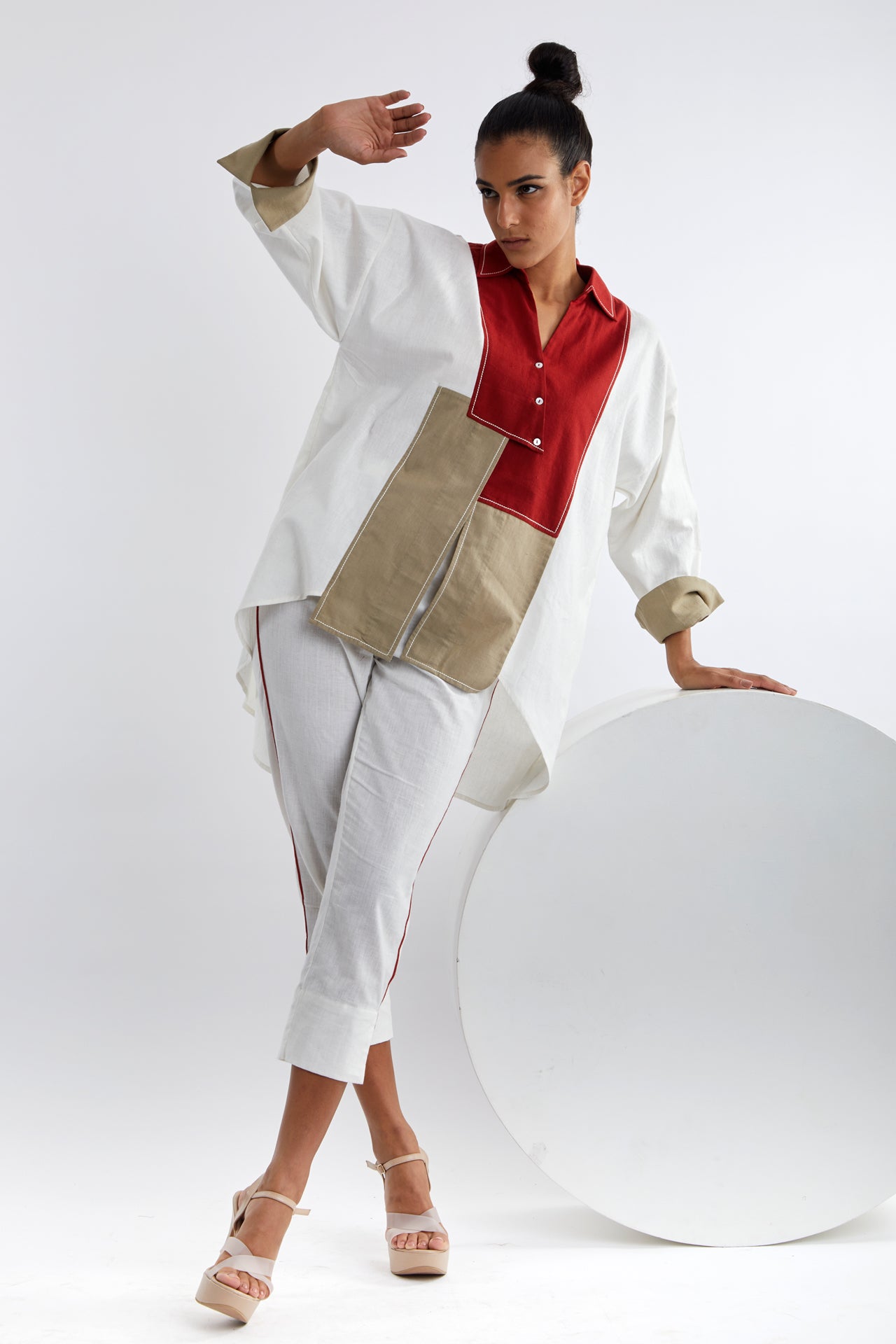 NEIGHBOR'S TEA TOWEL DRESS - OFF WHITE | madder