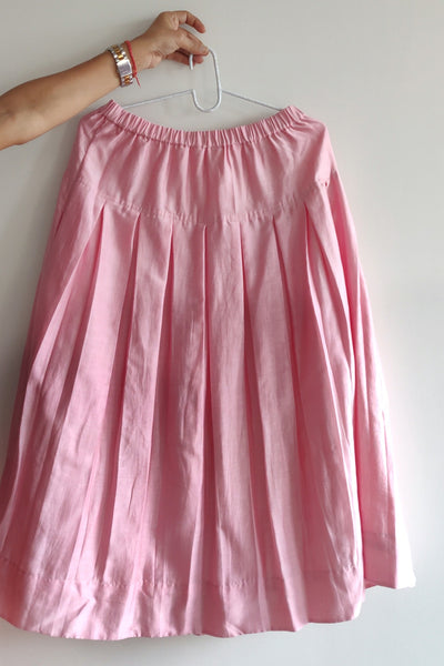 Bloome - Old Rose Pleated Midi with Wrap Top