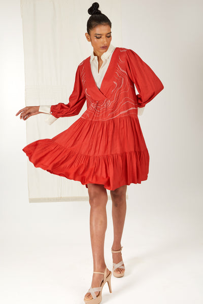 Nola - Brick Red Midtown Dress