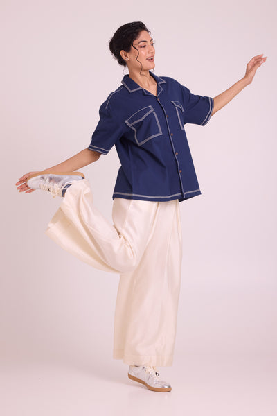 Shirt Manil - Indigo, Hold the Drama