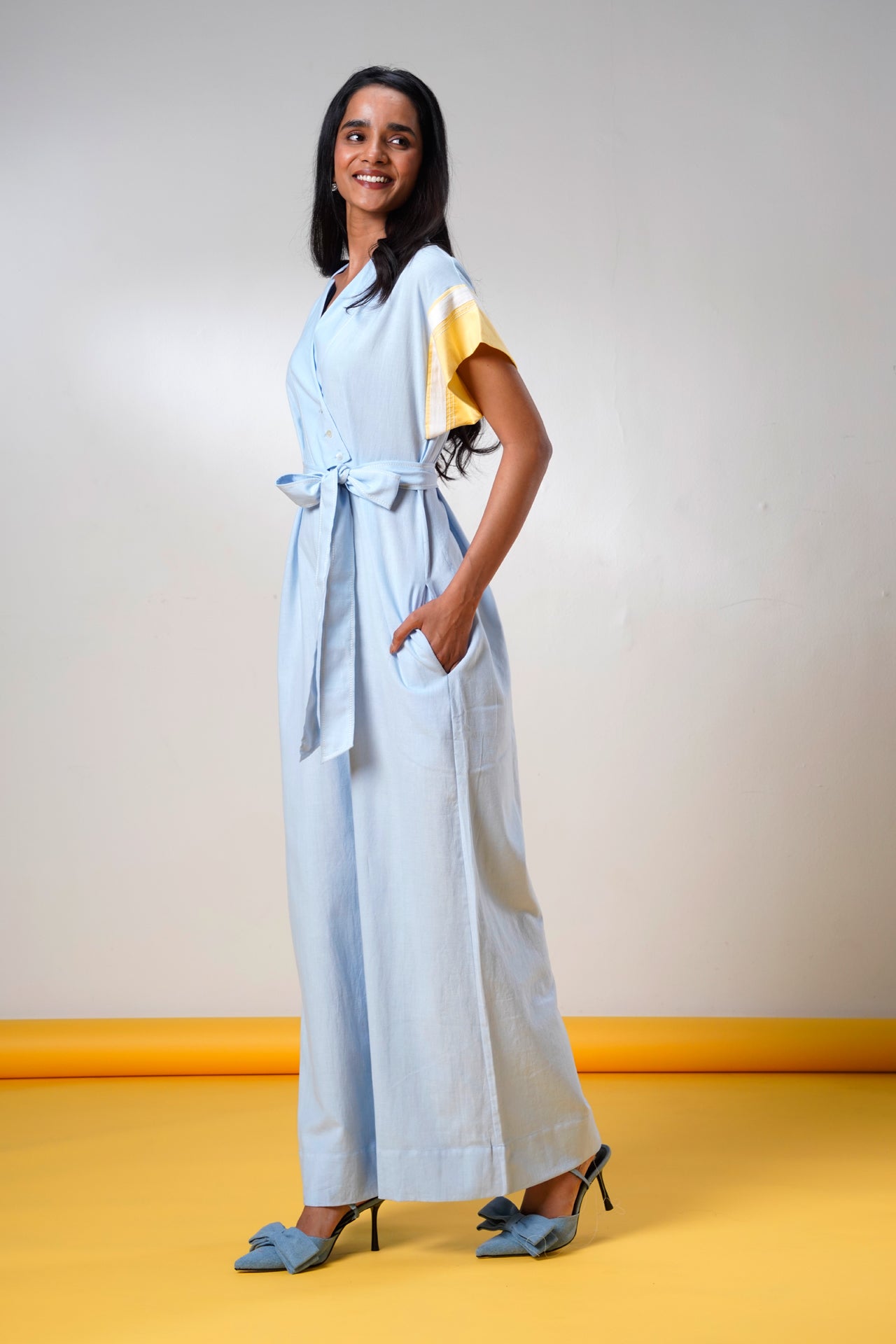 Sample Sale Kaito – Blue Whisper Jumpsuit