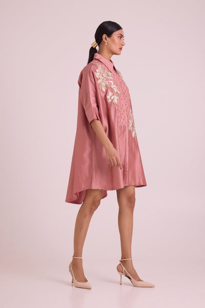 Old Rose Mimi - Framed Shirt Dress