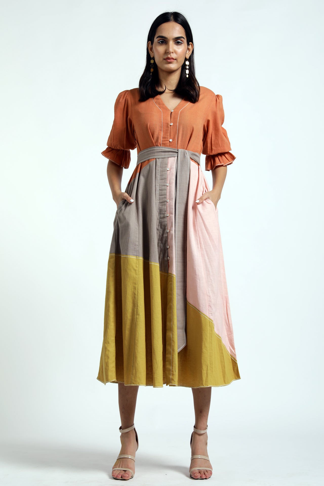 Safiya - Segmented Midi Dress
