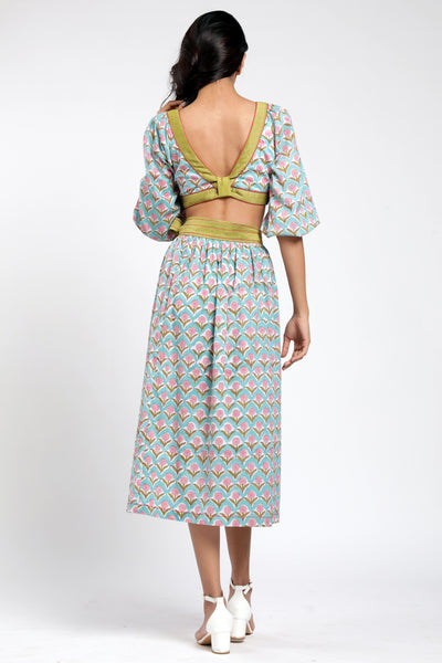 Pia - Wrap Skirt And Blouson