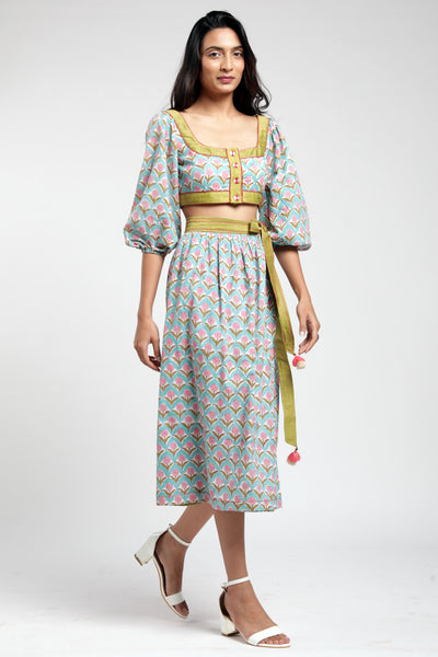 Pia - Wrap Skirt And Blouson